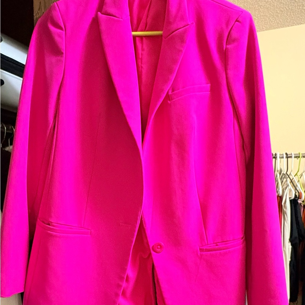 Express Vibrant Pink Blazer